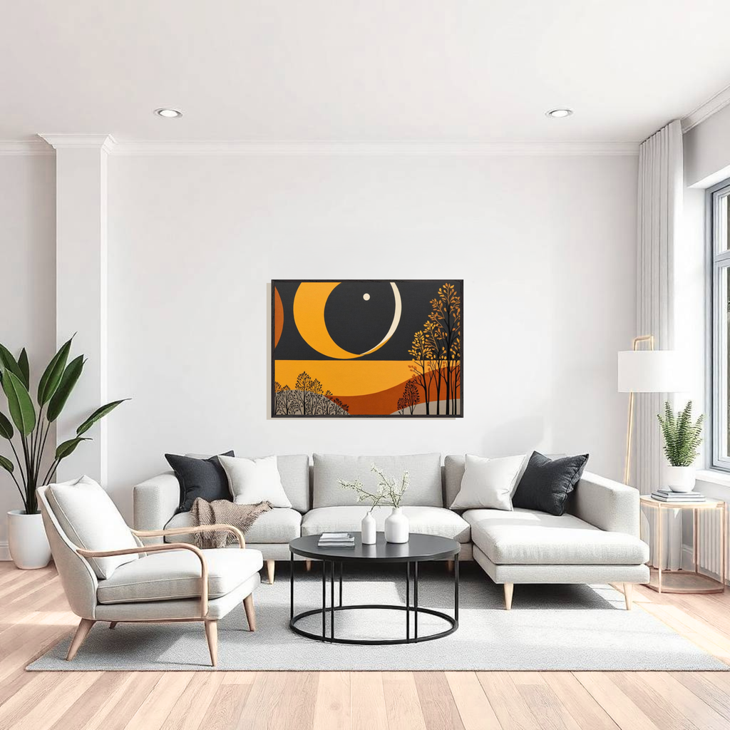 Moonlit Forest Serenity Wall Art