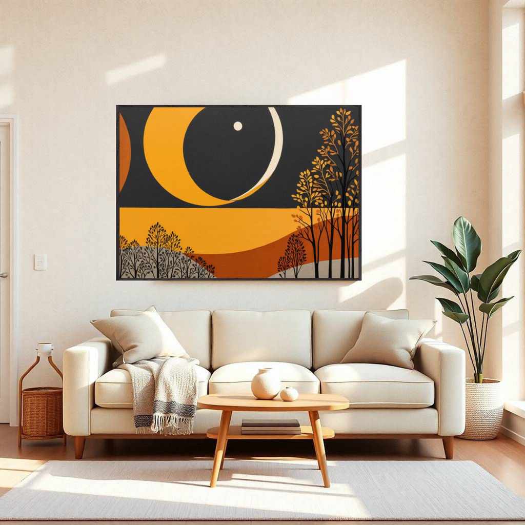 Moonlit Forest Serenity Wall Art