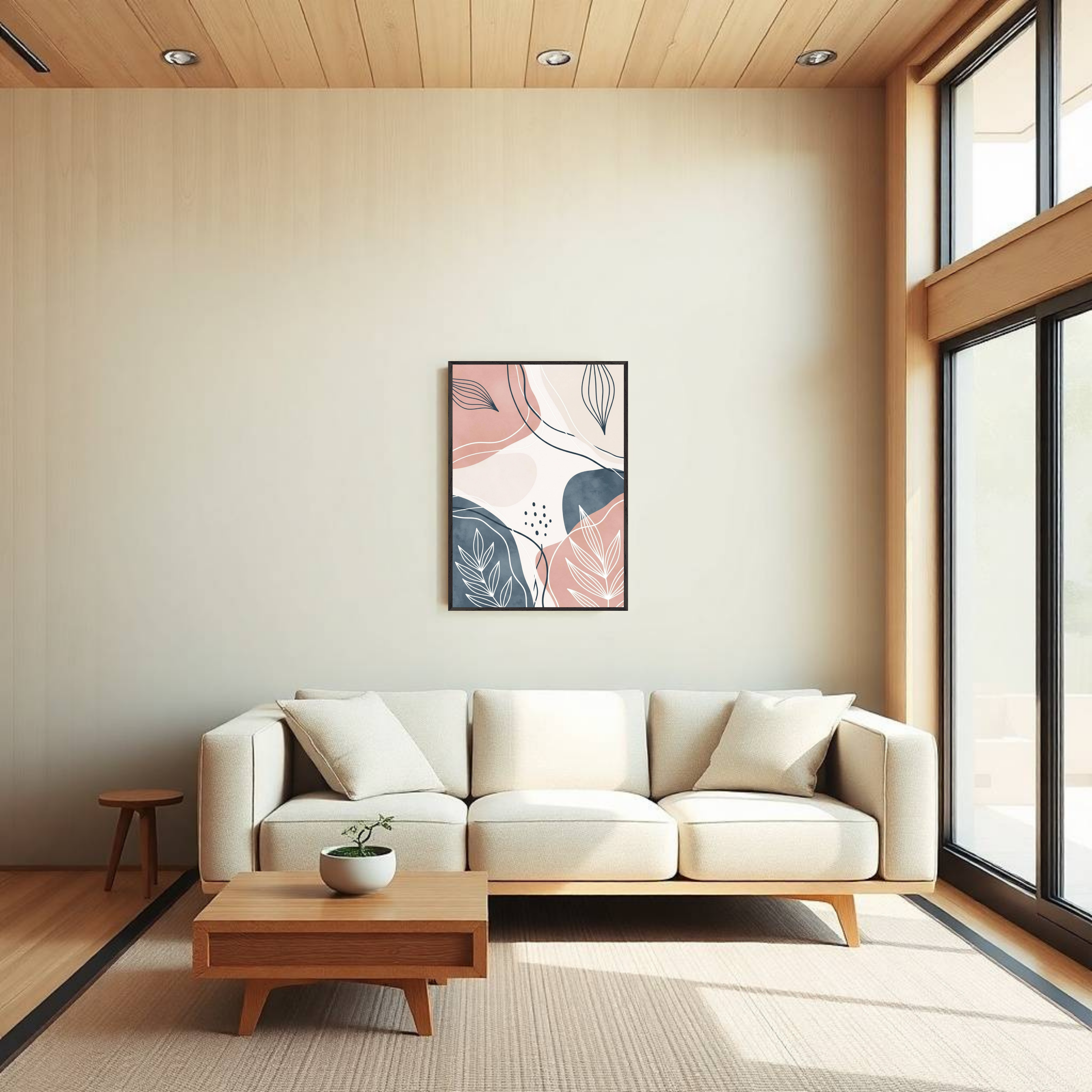 Minimalist Botanical Wall Art – Neutral Nature Inspired Home Décor