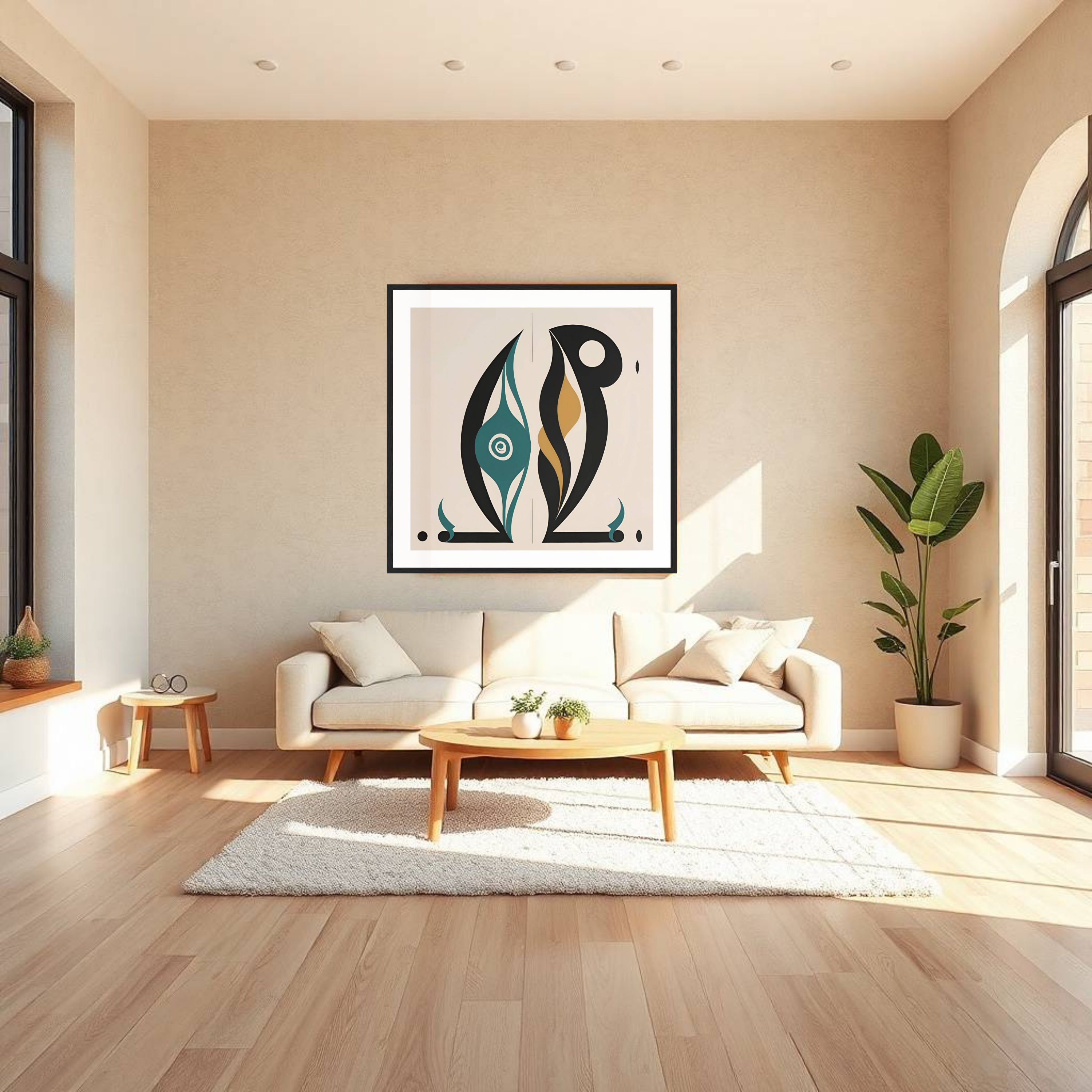 Silent Dialogue: Picasso-Style Abstract Figures