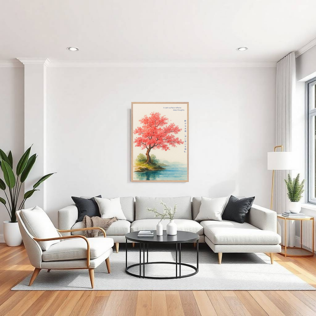 Tranquil Waters – Cherry Blossom Mindfulness Wall Art