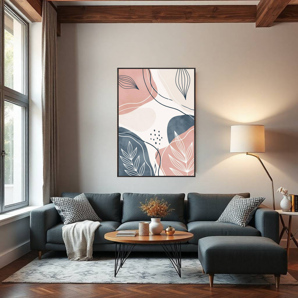 Minimalist Botanical Wall Art – Neutral Nature Inspired Home Décor