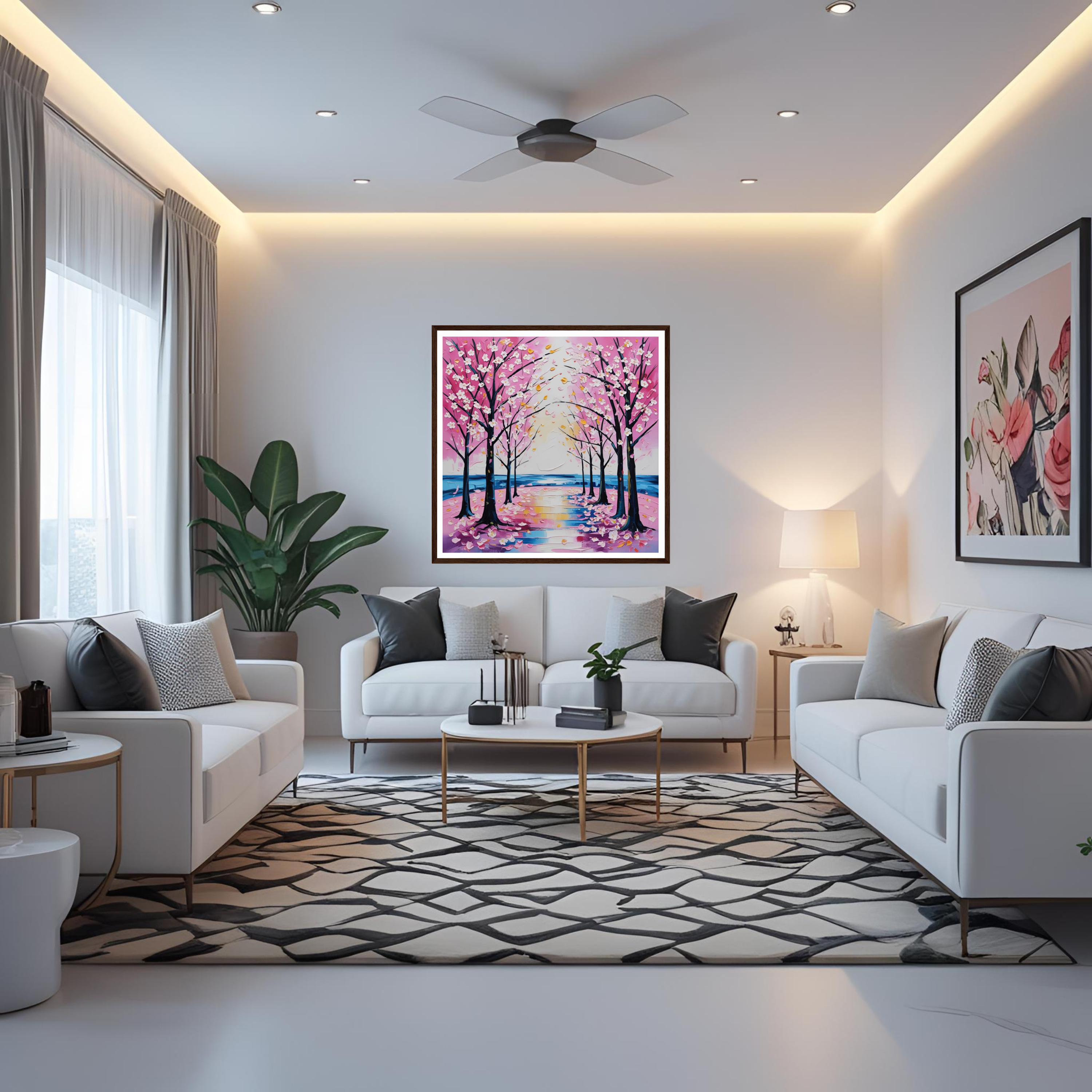 Path of Cherry Blossoms in Light