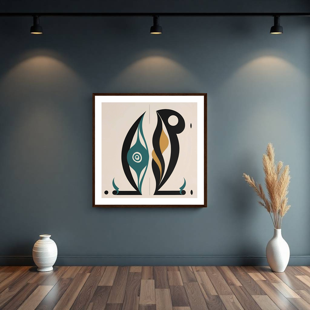 Silent Dialogue: Picasso-Style Abstract Figures