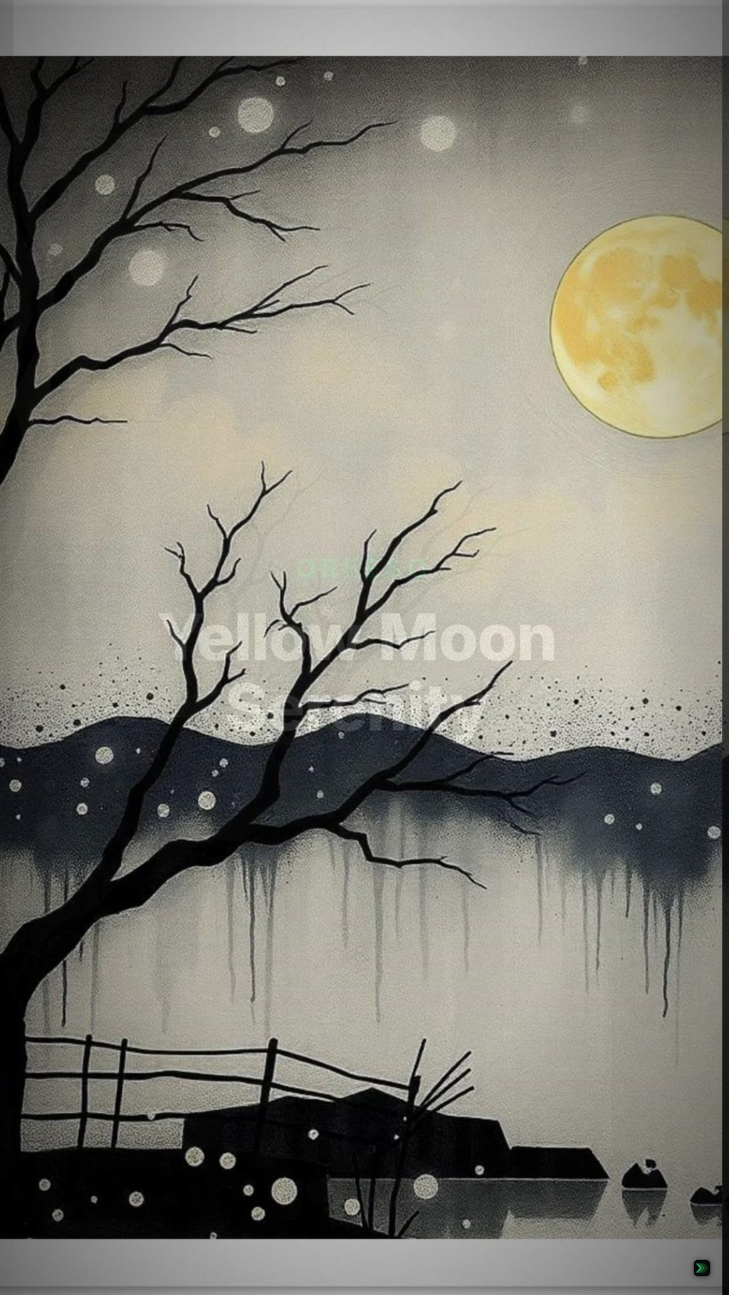 Yellow Moon Serenity - Night Sky Wall Art – Clean Showcase